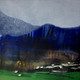 Nature, landscape, mountains, moody cloud, cloud, Hills, forest, village ,Just a few years ago  2,ART_590_21429,Artist : Sharath Kumarl,Mixed Media