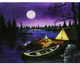 Campfire scenery (ART_550_21931) - Handpainted Art Painting - 16in X 20in