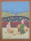 Mughal dialogue (ART_3316_22165) - Handpainted Art Painting - 6in X 8in