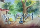 Cityscape Footpath Queens Way - Kolkata West Bengal (ART_3346_22183) - Handpainted Art Painting - 10in X 14in