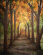 Through The Dark (ART_3379_22373) - Handpainted Art Painting - 14in X 18in (Framed)