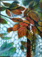 Autum leaves (ART_1968_22417) - Handpainted Art Painting - 9in X 12in