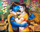 Lord Krishna (ART_2874_22448) - Handpainted Art Painting - 24in X 18in