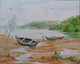 Boats at Shore (ART_3531_23049) - Handpainted Art Painting - 10in X 13in