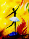 Dancing Girl (ART_2886_21013) - Handpainted Art Painting - 12in X 17in