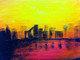 Orange Sky - 07in X 05in (Canvas Board),ART_GIYR06_75,Oil Colors,Canvas,Artist Gayatri Yelegaonkar,Landscape paintings - Buy paintings online in India