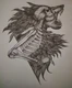 Human beast (ART_3604_23653) - Handpainted Art Painting - 8in X 11in