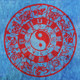 FengShuiWheel - 32in X 32in,31Fengshui42_3232,Blue, Violet, Mauve,80X80 Size,Feng Shui Art Canvas Painting