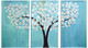 White tree and red flowers (FR_1523_23820) - Handpainted Art Painting - 60in X 36in