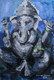 Ganesha (ART_3784_24121) - Handpainted Art Painting - 24in X 36in
