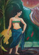 Enchanting lady (ART_3726_23853) - Handpainted Art Painting - 11in X 16in