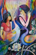 Gossip 9 (ART_3298_21893) - Handpainted Art Painting - 15in X 21in