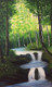 Waterfall  (ART_3873_24828) - Handpainted Art Painting - 36in X 24in