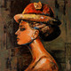 Her Charm- Beautiful Female Portrait (ART_2571_21311) - Handpainted Art Painting - 18in X 18in