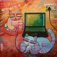 Its Playing Time (ART_1476_25053) - Handpainted Art Painting - 36in X 36in