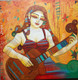 Melody (ART_1476_25048) - Handpainted Art Painting - 36in X 36in