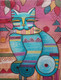 My Supper (ART_1476_25046) - Handpainted Art Painting - 12in X 16in