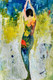 Colorful Nymph! (ART_4050_25301) - Handpainted Art Painting - 7in X 11in