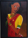 Waiting For Someone - 20in X 28in (Border Framed),ART_BNPL05_2028,Acrylic Colors,Beautiful Lady ,Waiting,Artist Bharatbhushan Patil ,Museum Quality - 100% Handpainted