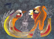 Blindmeditation-2 (ART_4214_26119) - Handpainted Art Painting - 39in X 28in