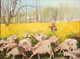 Spring in Kashmir (ART_4065_26290) - Handpainted Art Painting - 48in X 36in