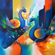 Love 2 (ART_3298_26469) - Handpainted Art Painting - 36in X 36in