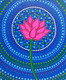 Sacred Lotus (ART_4348_26653) - Handpainted Art Painting - 10in X 12in (Framed)