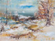 Landscape Village Stream (PRT_159) - Canvas Art Print - 28in X 21in