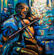 The Tune Of Love- Fortune Painting (ART_2571_26796) - Handpainted Art Painting - 32in X 32in