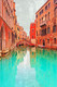 Venice Canal With Bridge (PRT_203) - Canvas Art Print - 21in X 32in