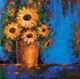 The Daisy Flowers (ART_2571_20514) - Handpainted Art Painting - 18in X 18in