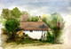 VILLAGE HOUSE 4 (ART_4431_27033) - Handpainted Art Painting - 20in X 14in