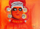 28 x 20 - The Human God-Vishnoomurathi Theyyam (ART_396_8288) - Handpainted Art Painting - 28in X 20in