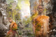 Monk In Cambodia (PRT_379) - Canvas Art Print - 32in X 21in