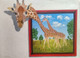 3D Giraffe (ART_2825_23275) - Handpainted Art Painting - 24in X 17in