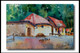Village Life  (ART_4792_28525) - Handpainted Art Painting - 20in X 15in