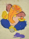 Ganpati-05 (ART_4847_28742) - Handpainted Art Painting - 11in X 18in