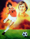 Johan Cruiff by Hector Monroy (ART_4916_28932) - Handpainted Art Painting - 31in X 39in