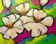 WHITE FLOWERS (ART_5042_29549) - Handpainted Art Painting - 20in X 16in (Framed)