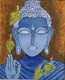 Budha Painting (ART_5093_29753) - Handpainted Art Painting - 12in X 13in (Framed)