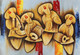 Musical Figures (ART_3319_29740) - Handpainted Art Painting - 36in X 24in