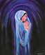 Mother and child  (ART_5189_30060) - Handpainted Art Painting - 18in X 22in