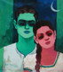 Couple - 17in X 19in,ART_ALMN34_1719,Artist Anil Mahajan,Love,Couple - Buy Online Paintings in india