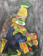Kathak 02 (ART_5116_30377) - Handpainted Art Painting - 11in X 16in