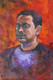 Portrait-portrait of a discontent man (ART_5064_29989) - Handpainted Art Painting - 13in X 20in