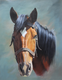 Horse Portrait-2 (ART_3319_30675) - Handpainted Art Painting - 24in X 32in