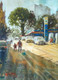 Afternoon Roadside (ART_5337_30993) - Handpainted Art Painting - 11in X 15in