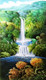 Waterfall (ART_5368_31276) - Handpainted Art Painting - 16in X 28in