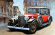 Classic Car On Street (PRT_829) - Canvas Art Print - 23in X 15in