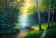 Walk By Lakeside (PRT_843) - Canvas Art Print - 23in X 16in